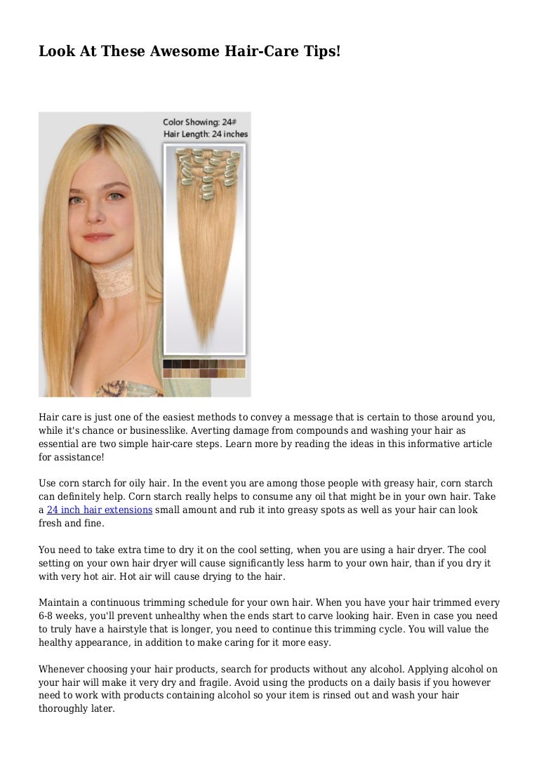 Look At These Awesome Hair Care Tips