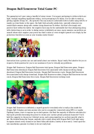 Dragon Ball Xenoverse Total Game PC