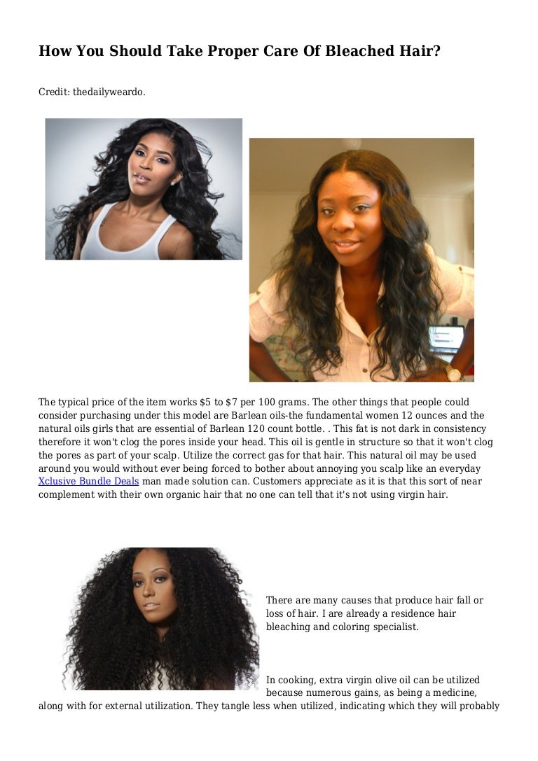 How You Should Take Proper Care Of Bleached Hair