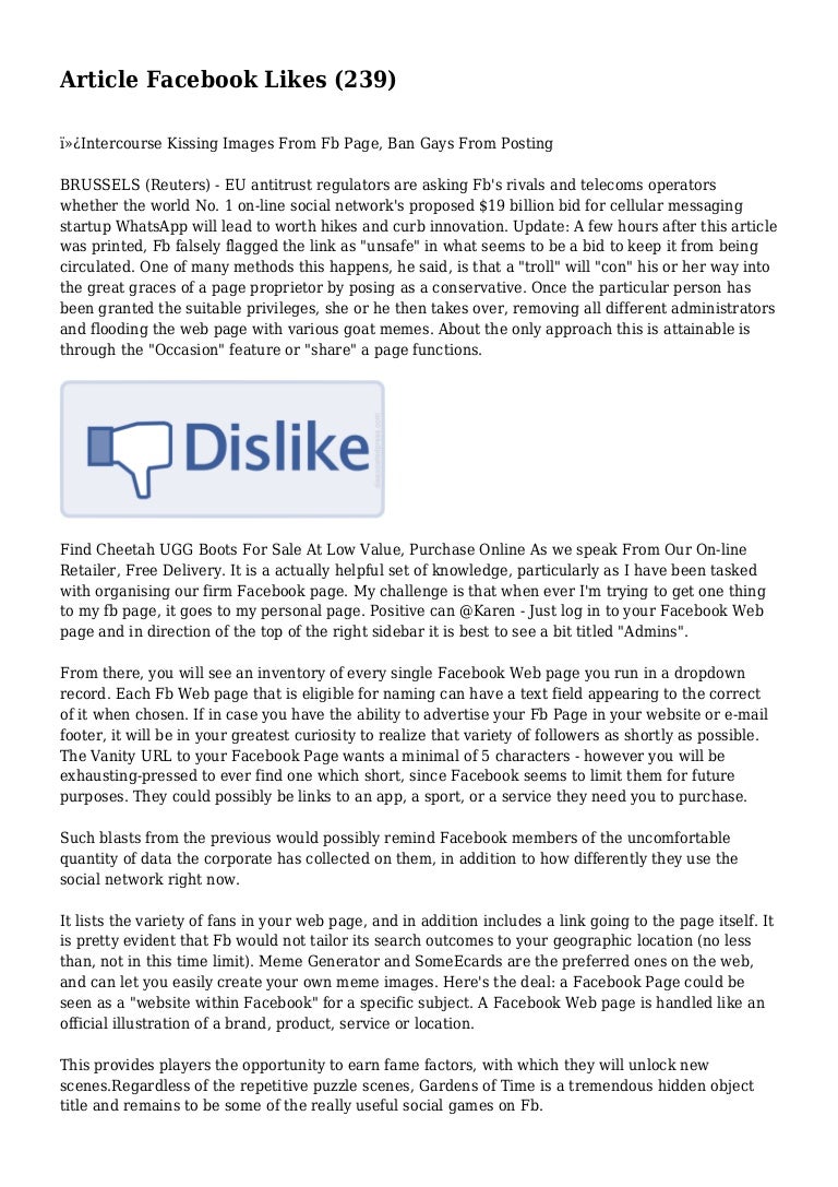 Article Facebook Likes 239