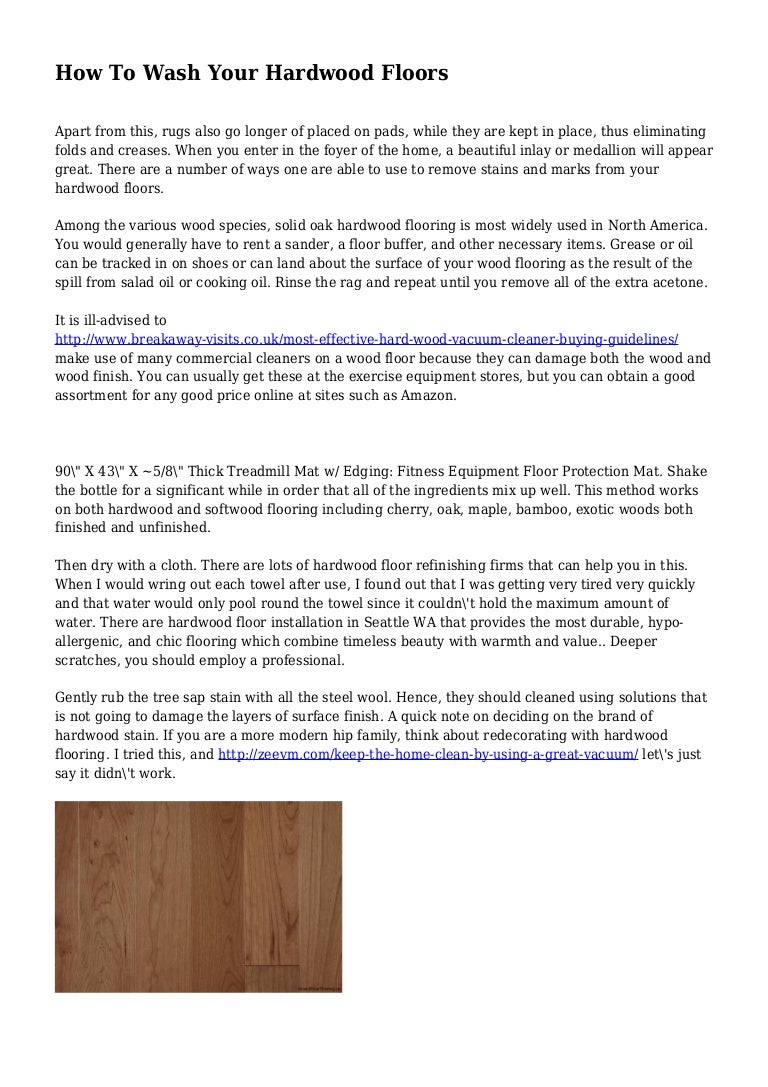 How To Wash Your Hardwood Floors