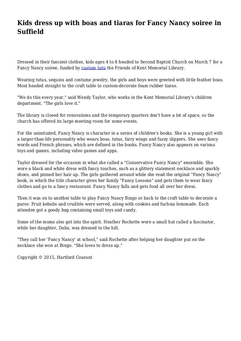 fancy nancy kids table