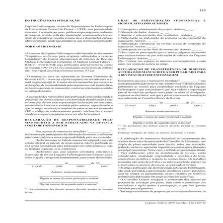 Instruções para publicação