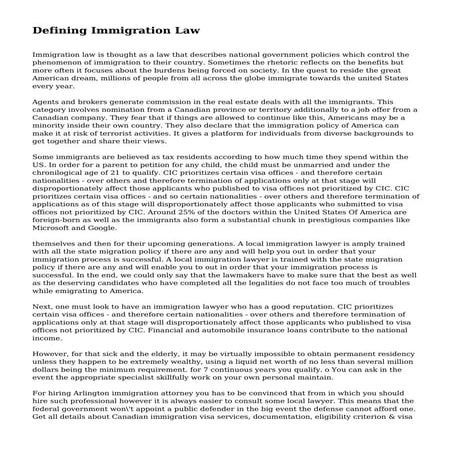 Immigration, Women, and Children: Part I - Basic Concepts | PDF