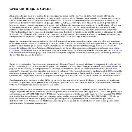  Crea Un Blog. E Gratis! 
