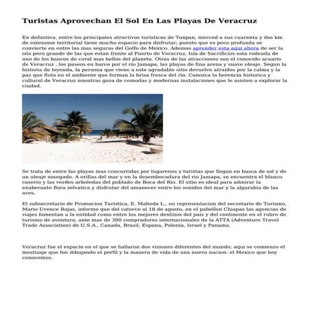 Turistas Aprovechan El Sol En Las Playas De Veracruz
