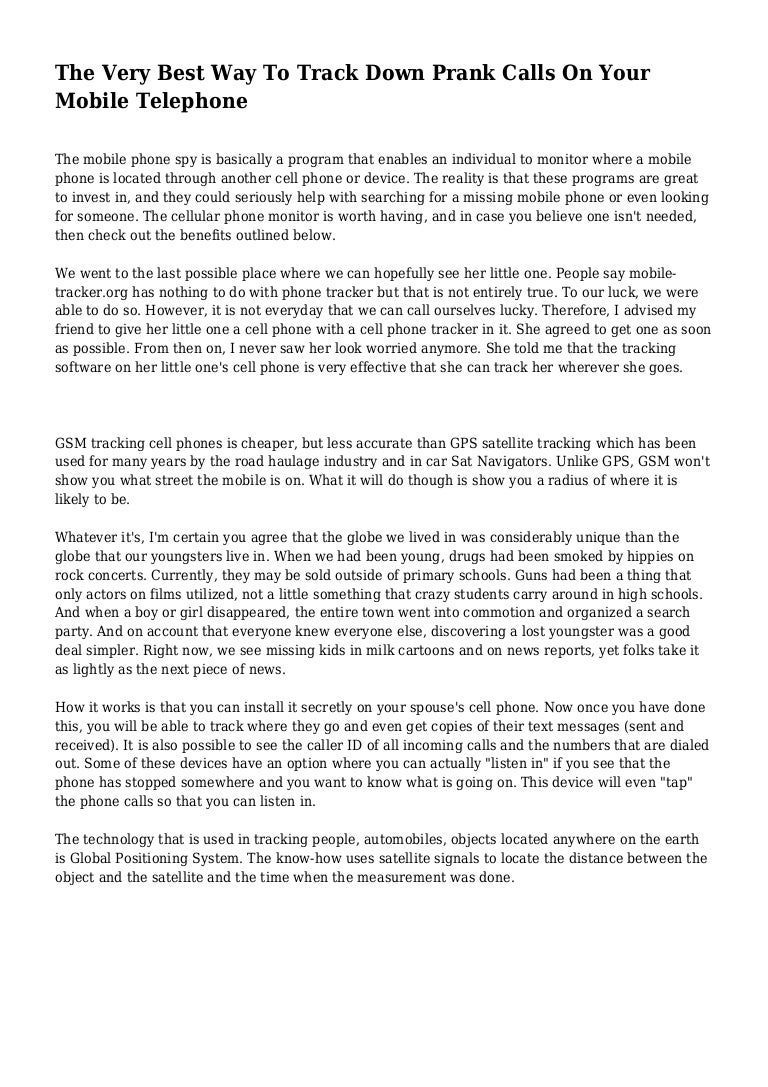 The Very Best Way To Track Down Prank Calls On Your Mobile Telephone