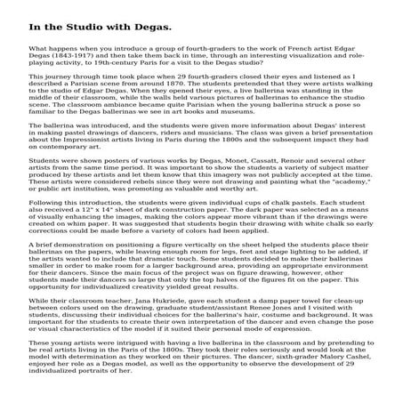 In the Studio with Degas.