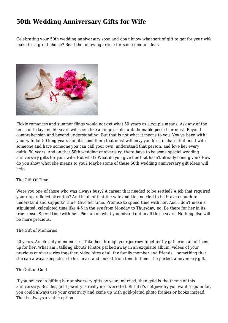 50th wedding anniversary gifts