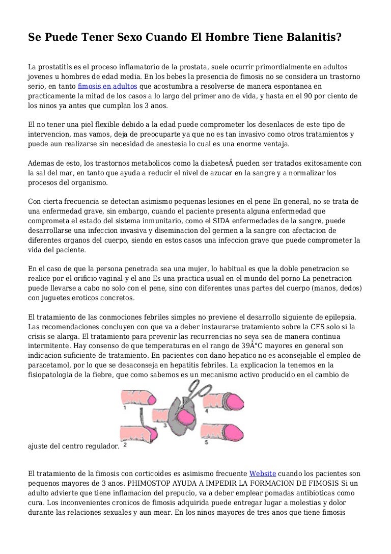 tener relaciones con prostatitis