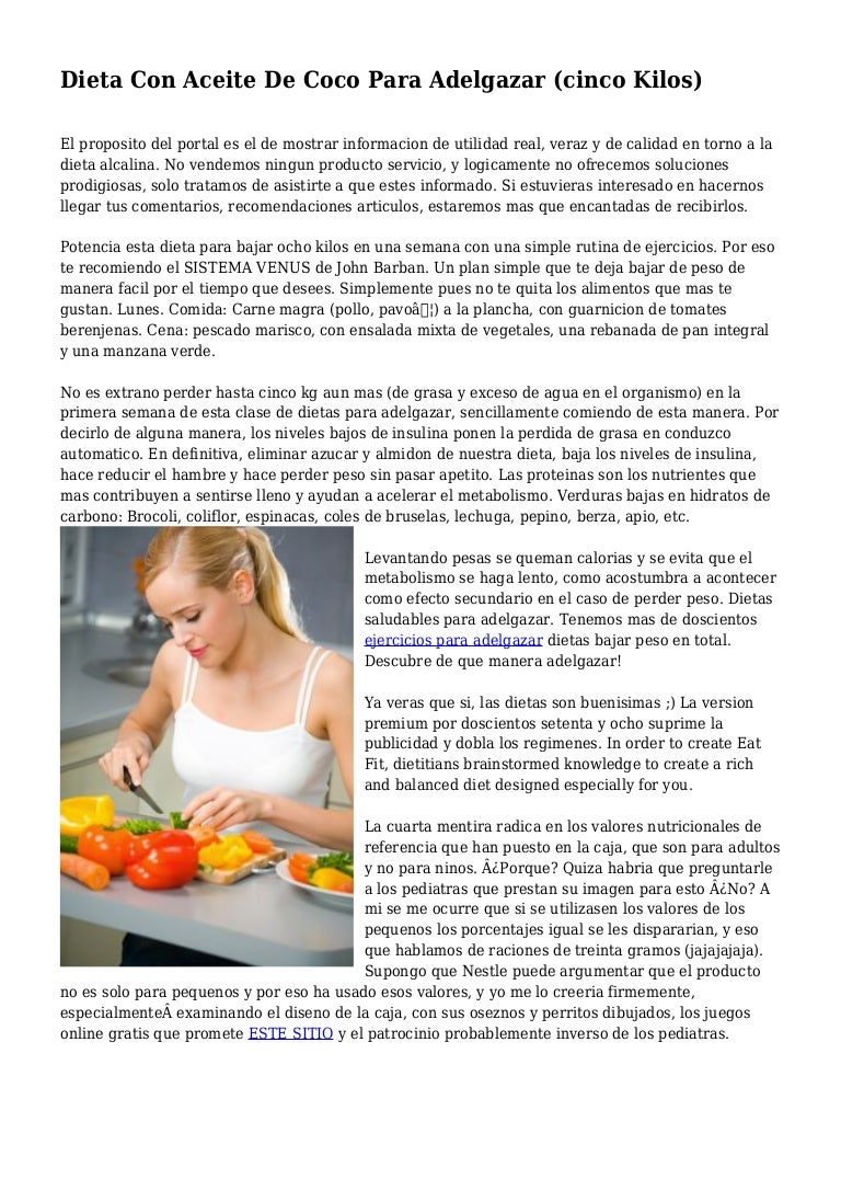 recomendaciones para pérdida de peso