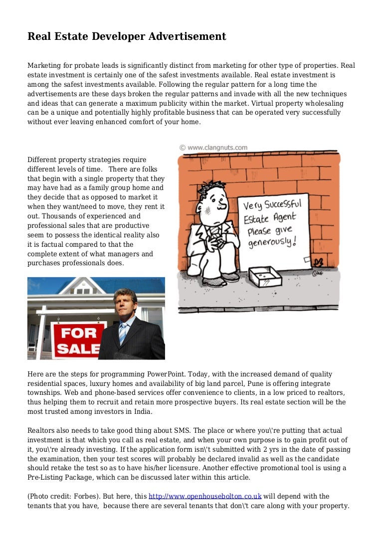 Real Estate Developer Advertisement