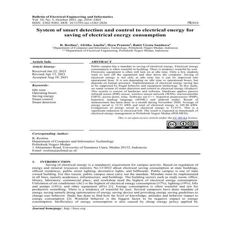 System of smart detection and control to electrical energy for saving of elec...