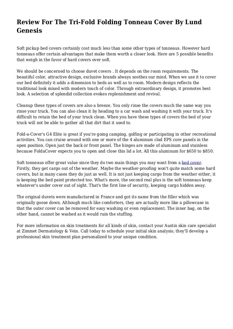 Review For The Tri Fold Folding Tonneau Cover By Lund Genesis