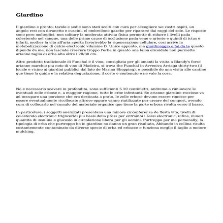 Giardino | PDF