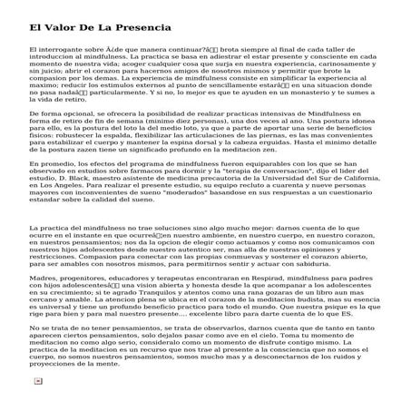 El Valor De La Presencia
