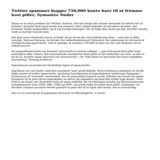 Twitter spammer bygger 750,000 kont...