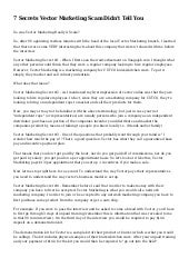 vector scams