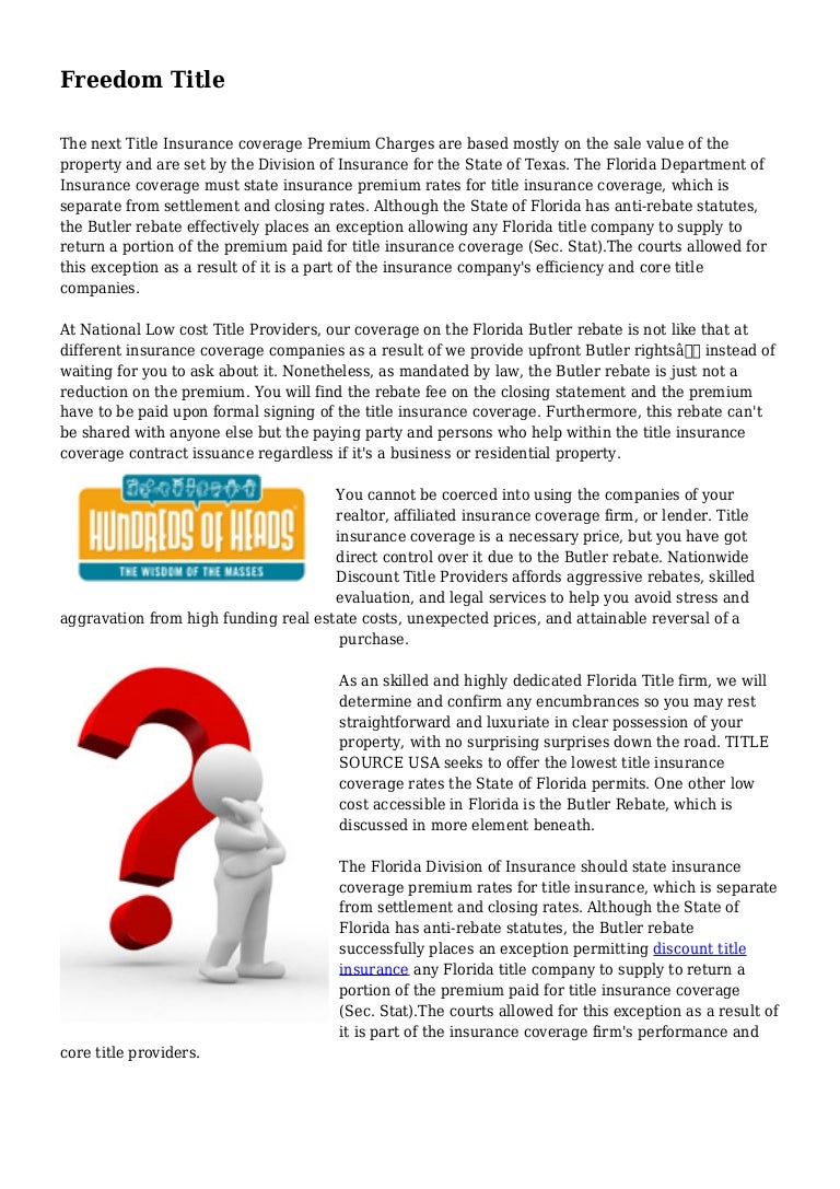 Freedom Title