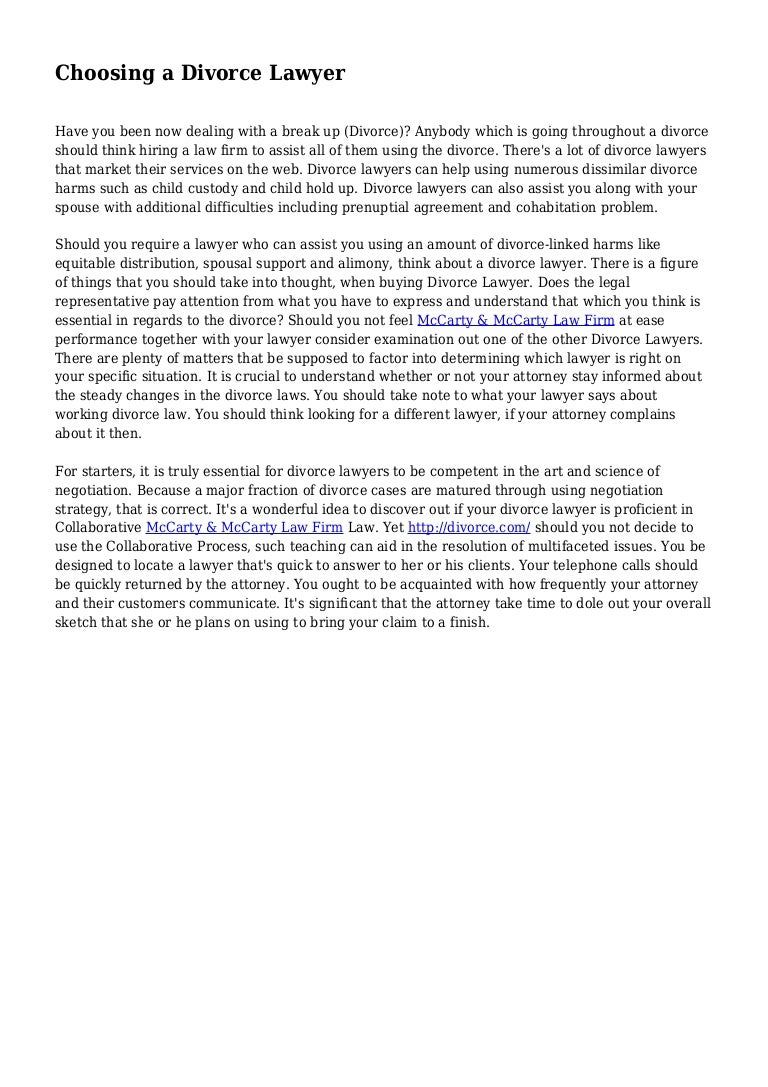 Choosing a Divorce Lawyer