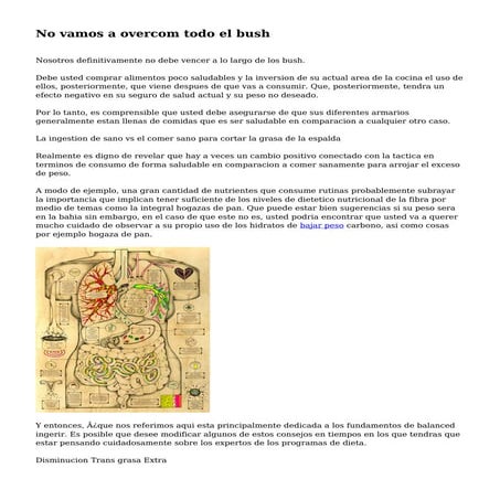 No vamos a overcom todo el bush