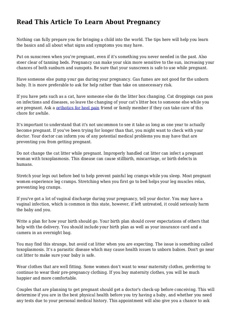 Read This Article To Learn About Pregnancy