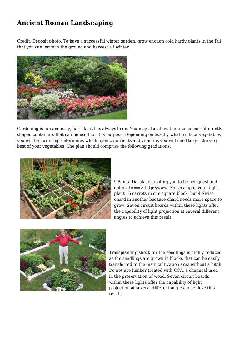 Ancient Roman Landscaping