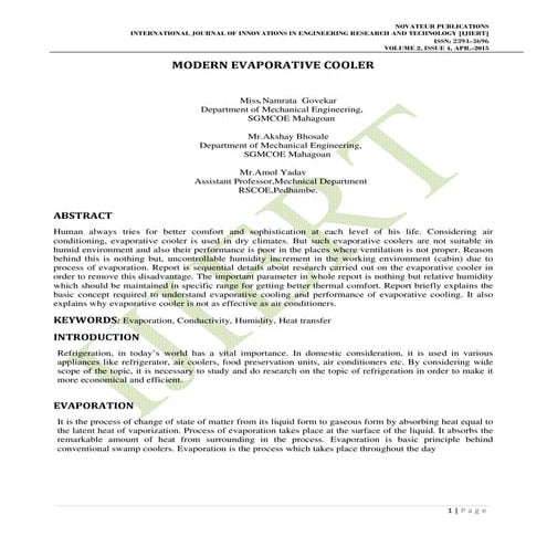 MODERN EVAPORATIVE COOLER