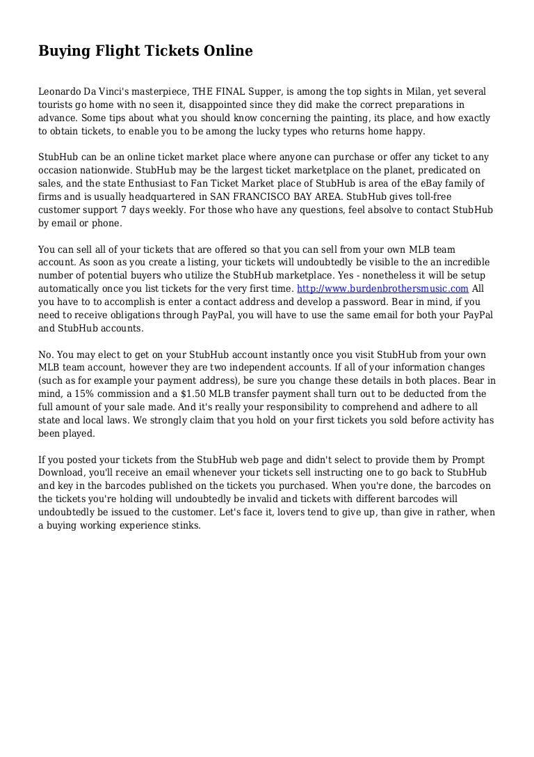 Buying Flight Tickets Online