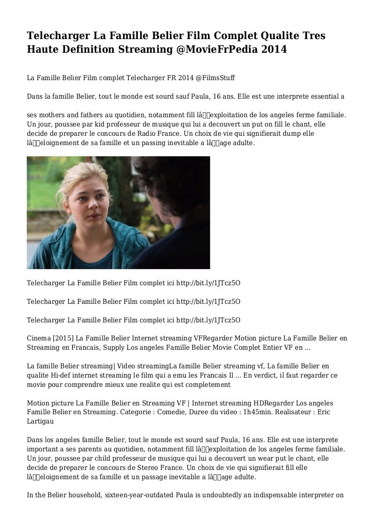 Telecharger La Famille Belier Film Complet Qualite Tres Haute Definit
