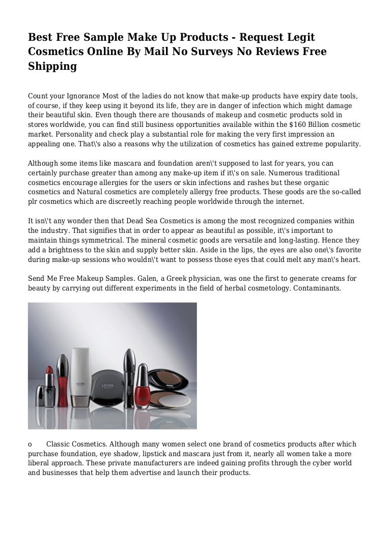 Best Free Sample Make Up Products Request Legit Cosmetics Online B…