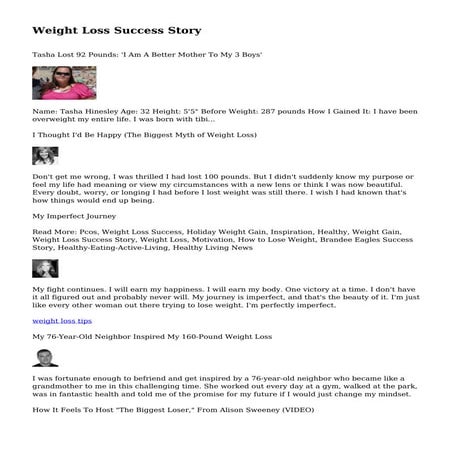 Gallery Detail: Weight Loss Success Story
