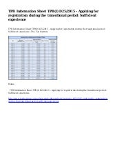 TPB Information Sheet TPB(I) D25/20...