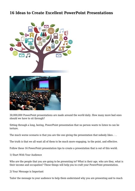 16 Ideas to Create Excellent PowerPoint Presentations