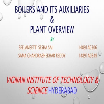 Boilers and Its Auxiliaries & Plant Overview
