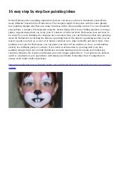 16 easy step by step face painting ...