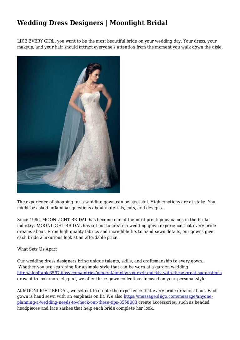 bridal dress designer names