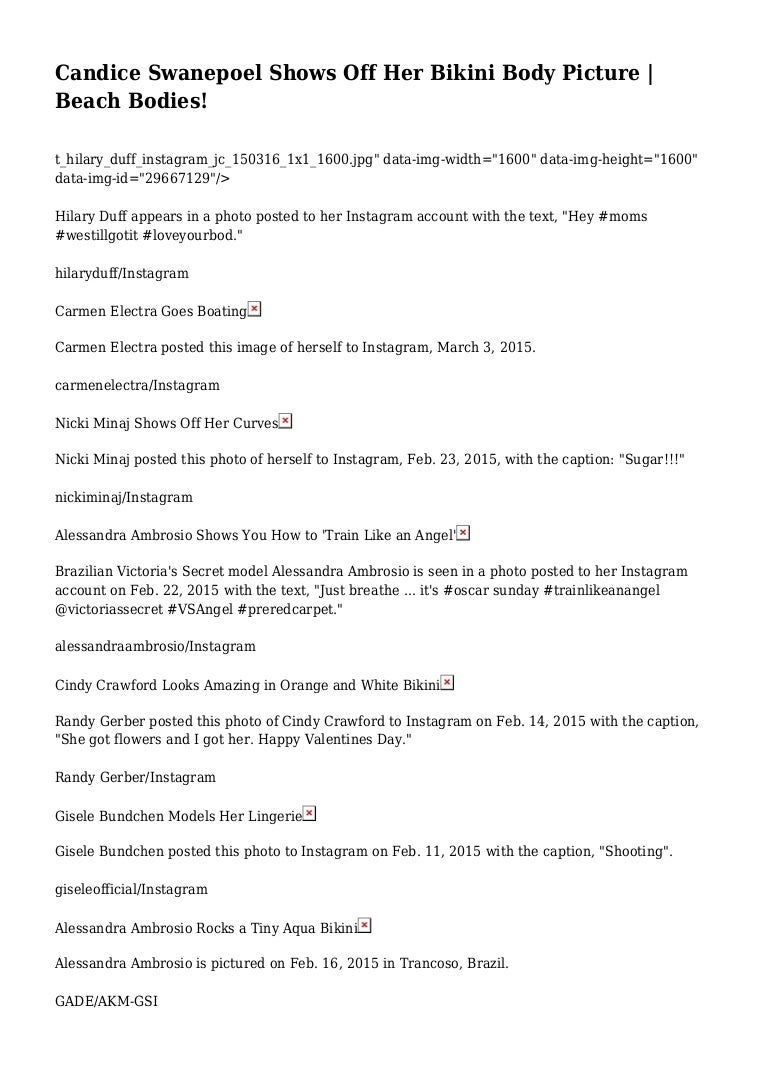 Candice Swanepoel Shows Off Her Bikini Body Picture Beach Bodies