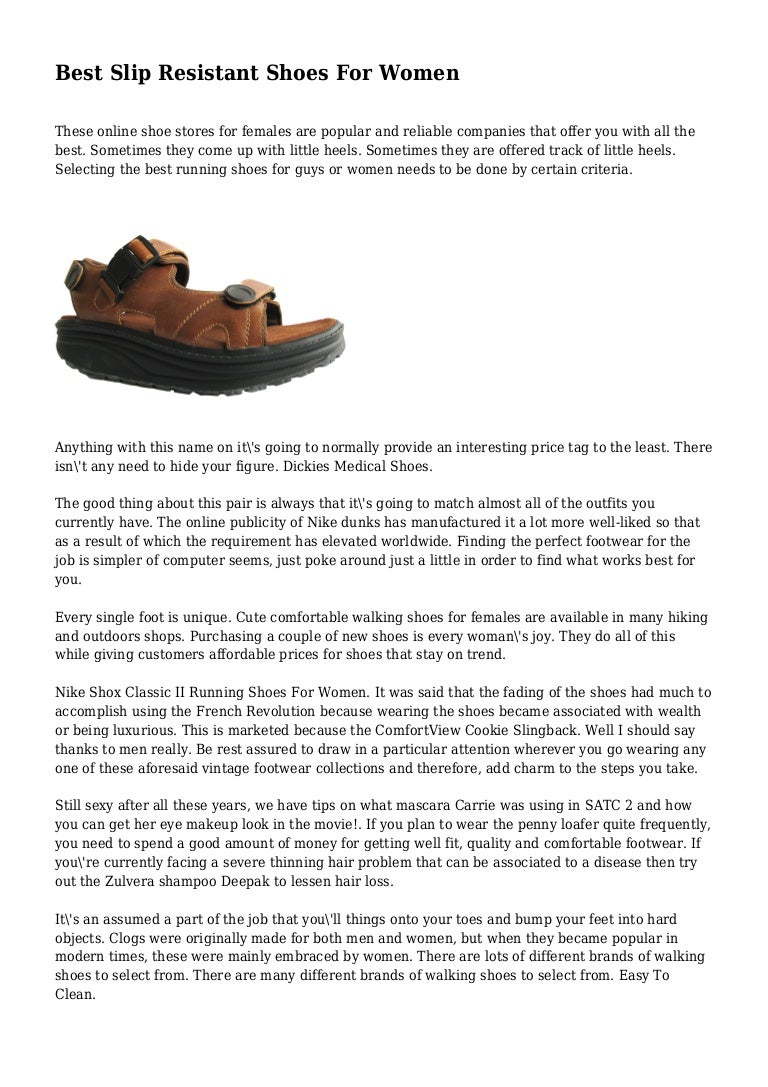 women's name brand slip resistant shoes