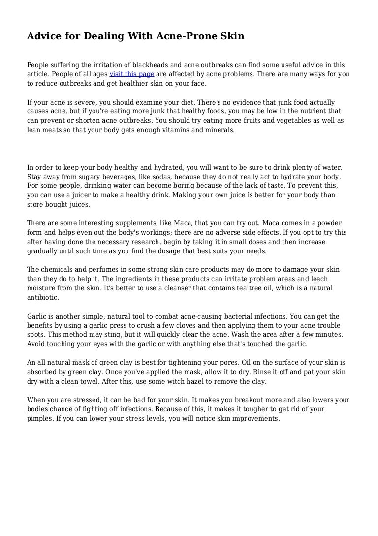 irritated acne prone skin