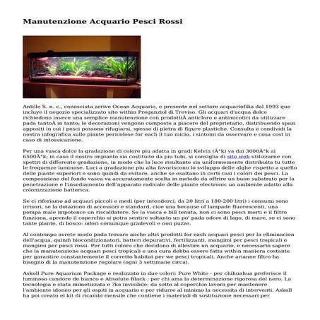 Il Mio Acquario | PDF