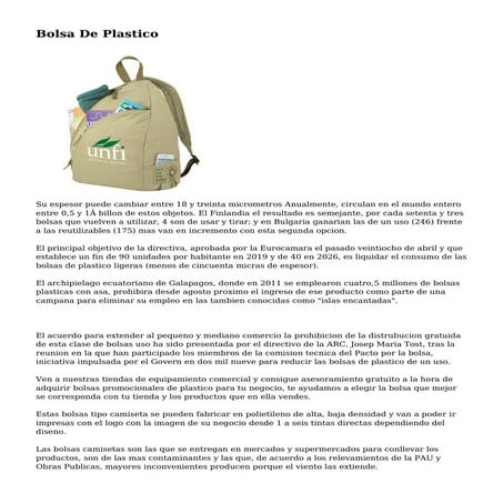 Bolsa De Plastico
