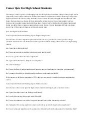 career assessment quiz