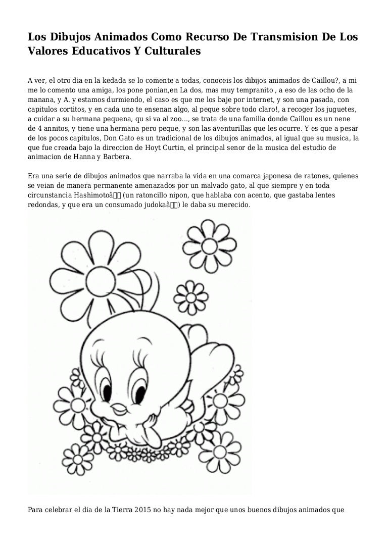 Los Dibujos Animados Como Recurso De Transmision De Los Valores Educa
