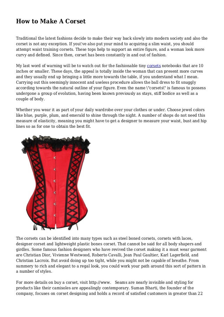 Unleash Your Inner Fashionista How To Make A Corset Like A Pro - bb6lyi5