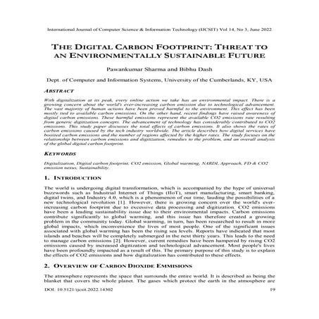 DIGITAL CARBON FOOTPRINT | PDF