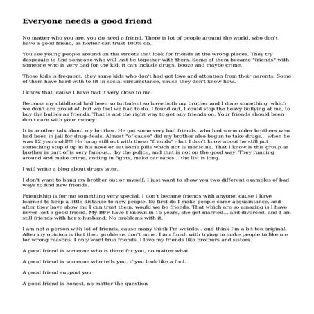 Everyone needs a good friend