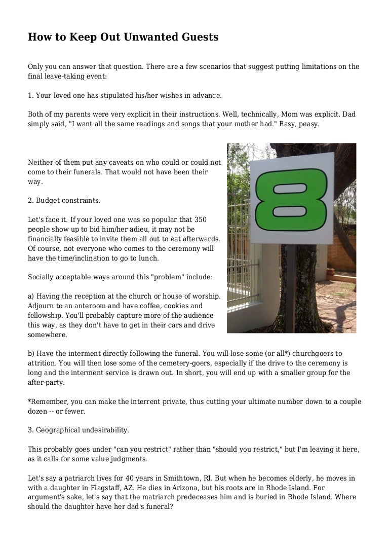 How To Keep Out Unwanted Guests