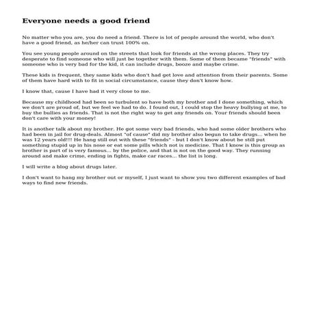 Everyone needs a good friend